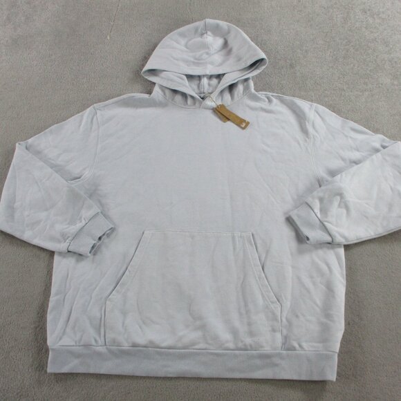 SKIMS Boyfriend Fleece Pullover Hoodie Womens Large Zen Blue Sweatshirt NWT NEW - Picture 2 of 9